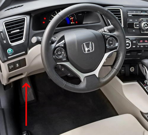 Fuse box diagram Honda Civic 9G and relay with designation and location