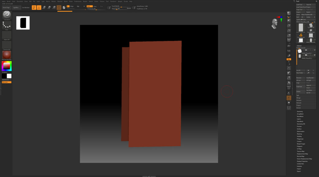 Making Tileable Displacement in ZBrush FuseMesh