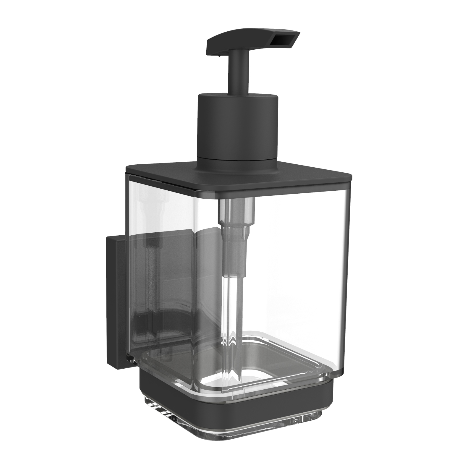 Suction Liquid Soap Dispenser Matte Black