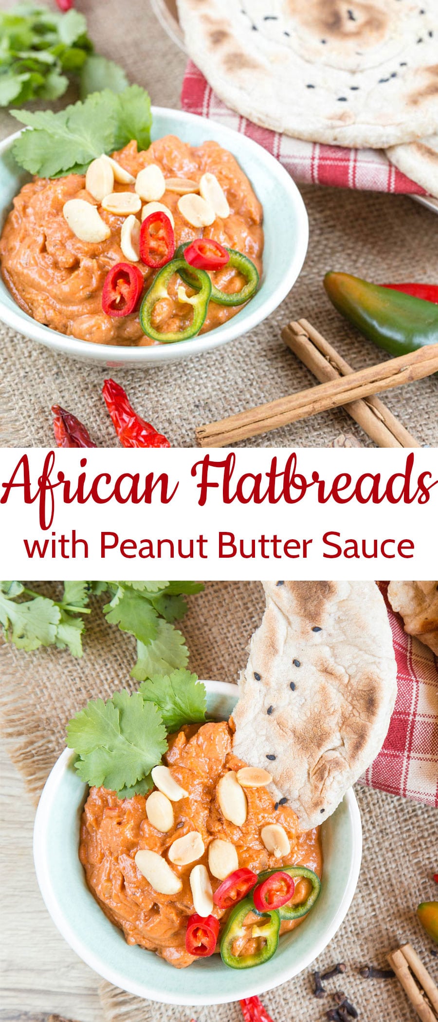 Spiced Flatbread with African Peanut Sauce Recipe