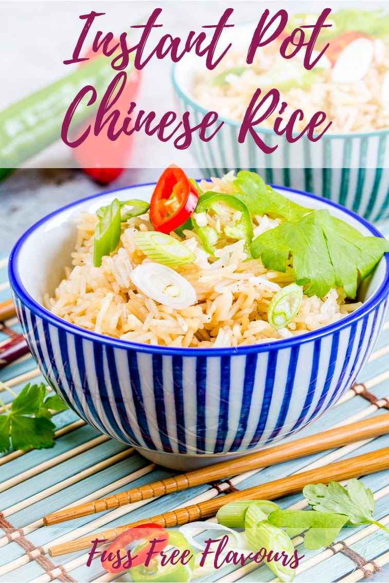 Instant Pot Chinese Rice (Pressure Cooker Chinese Rice) Helen's Fuss