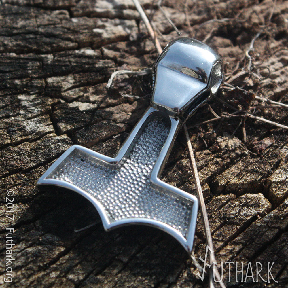 Large Thor’s Hammer Pendant Futhark