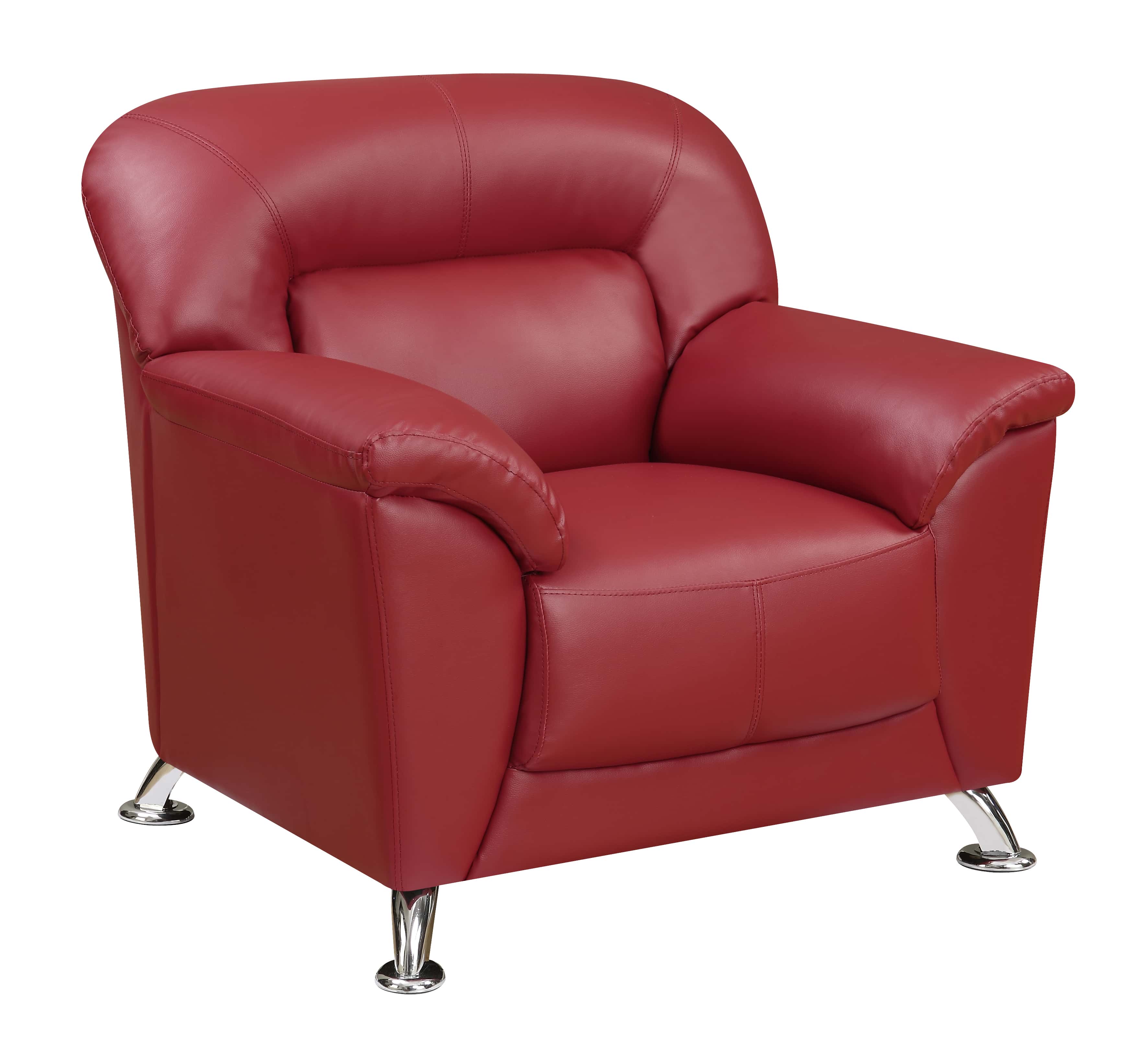 U9102 Red Vinyl Chair by Global Furniture
