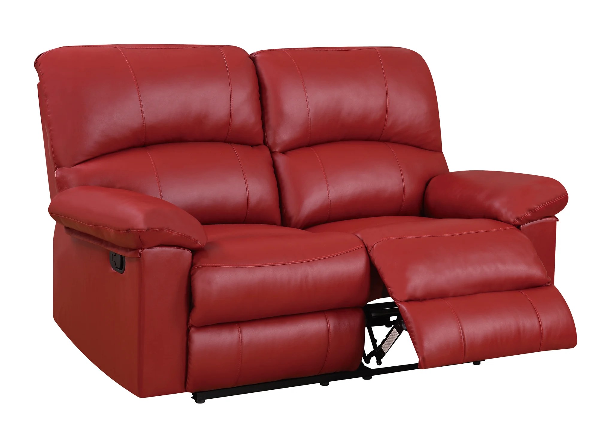 U99270 Red PU Reclining Loveseat by Global Furniture