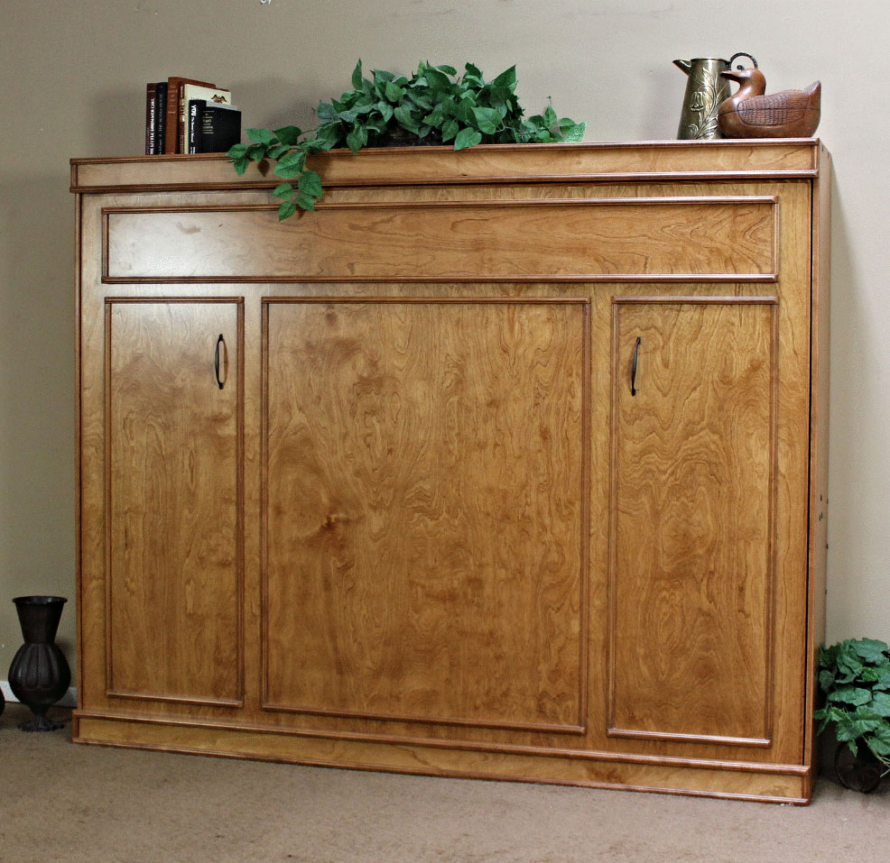 Portola Birch Horizontal Queen Size Wall Bed by Wallbeds