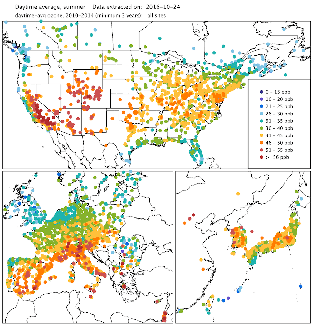 Powerful new dataset reveals patterns of global ozone pollution