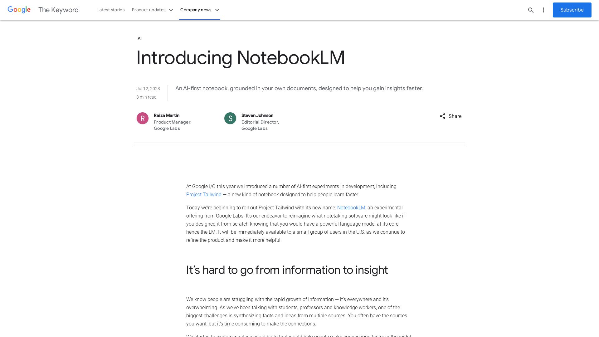 Google Notebook 📓 Summarize, Brainstorm, and Connect with NotebookLM