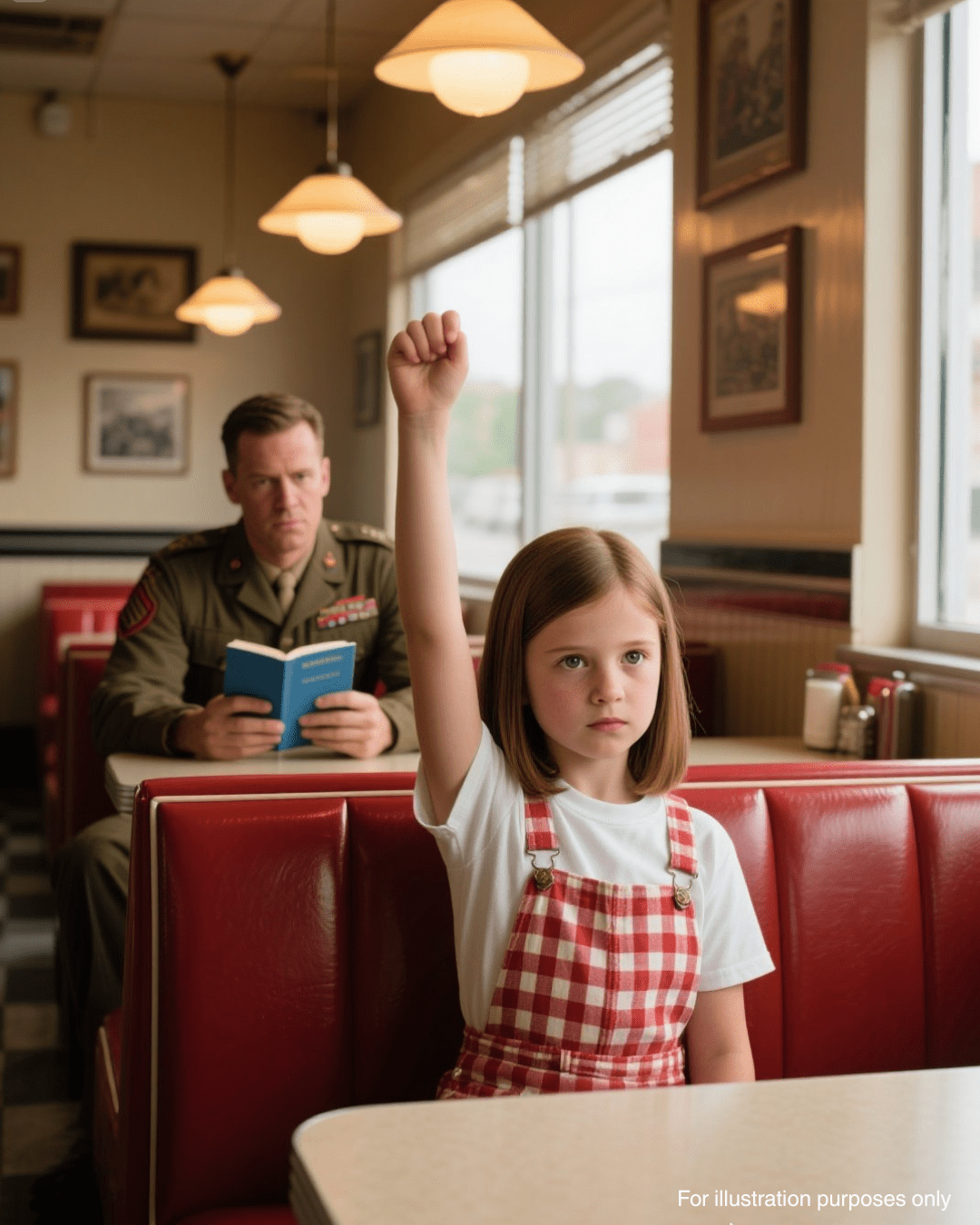 A Little Girl Raised Her Hand in a Quiet Diner — Her Secret Signal Made