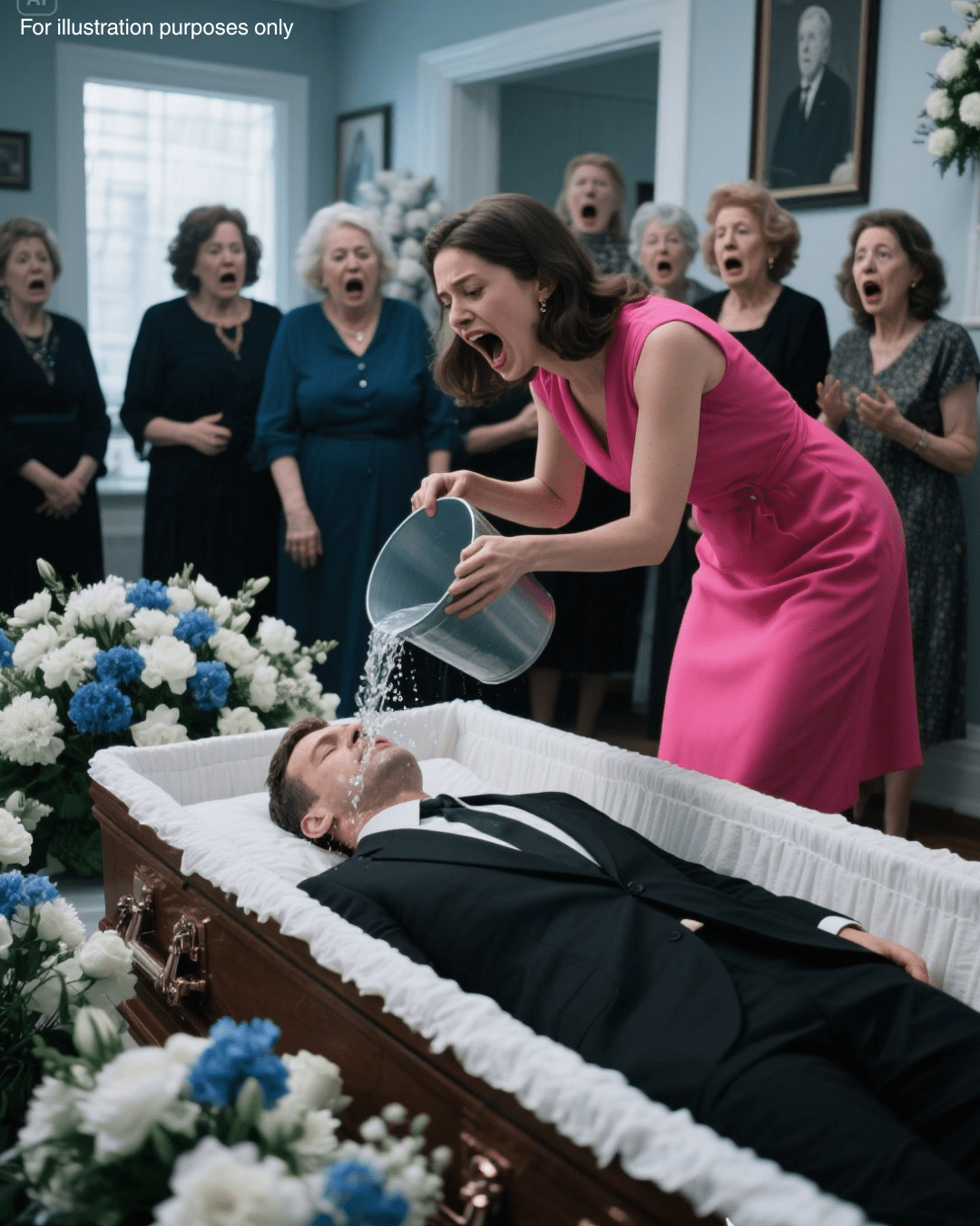 The Woman Knelt Beside Her Husband’s Coffin… And What She Did Next Made