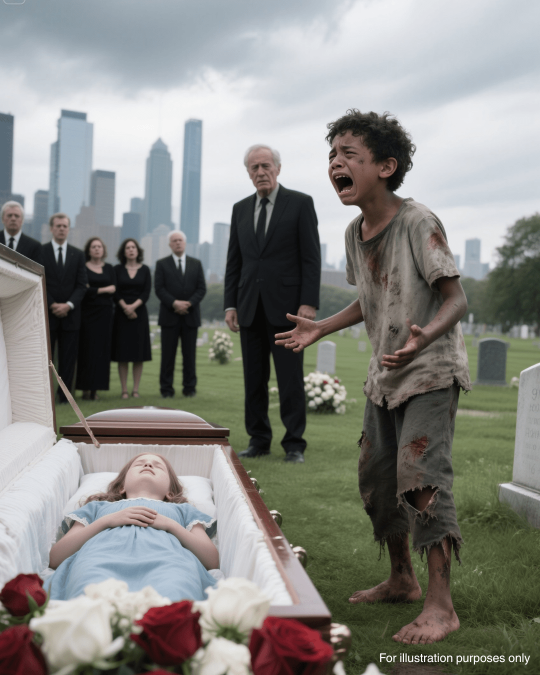 A Homeless Boy Ran Into The Funeral And Screamed, ‘Stop! Don’t Close It