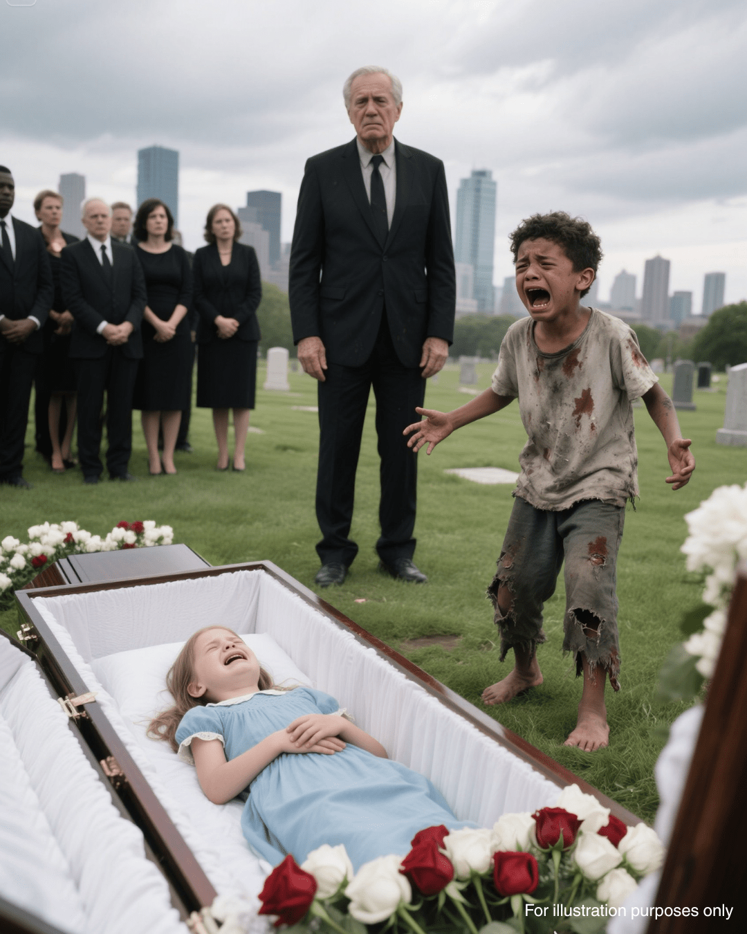 A Homeless Boy Ran Into The Funeral And Screamed, ‘Stop! Don’t Close It