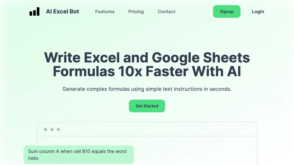 AI Excel Bot AI Tool Information AI Excel Bot Alternative Tools