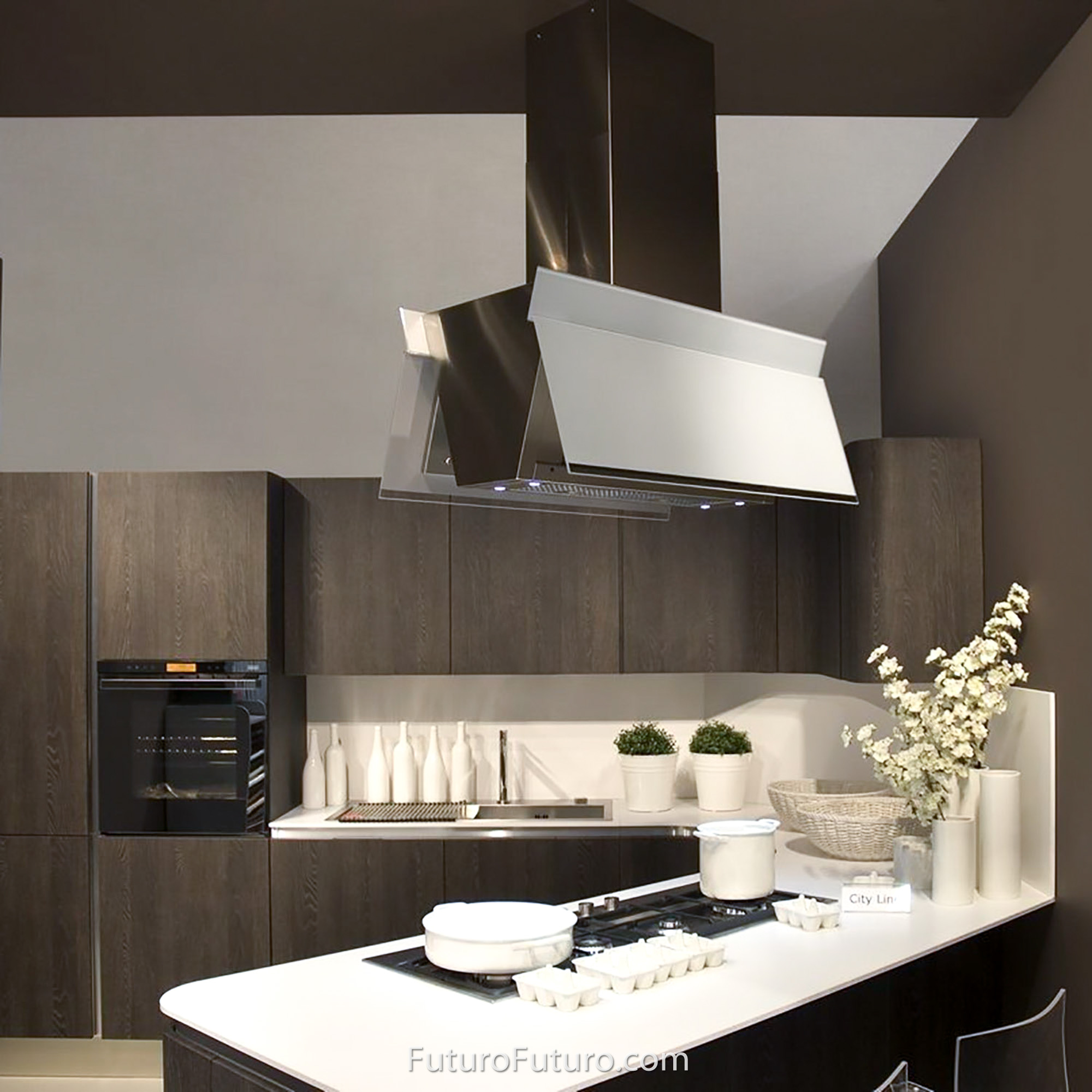 Futuro Futuro 36″ Gullwing White Island Range Hood