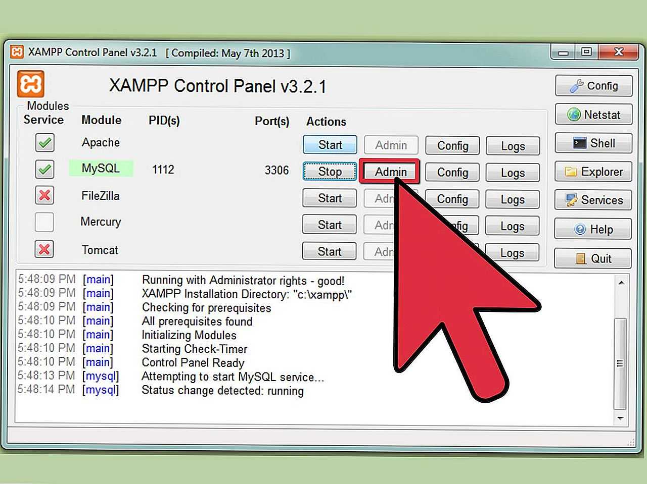Полностью удалите xampp, если он не установлен из aptget uninstall