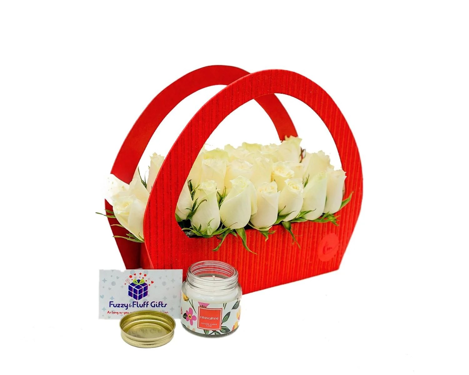 Birthday flowers in Kenya White Roses and candles