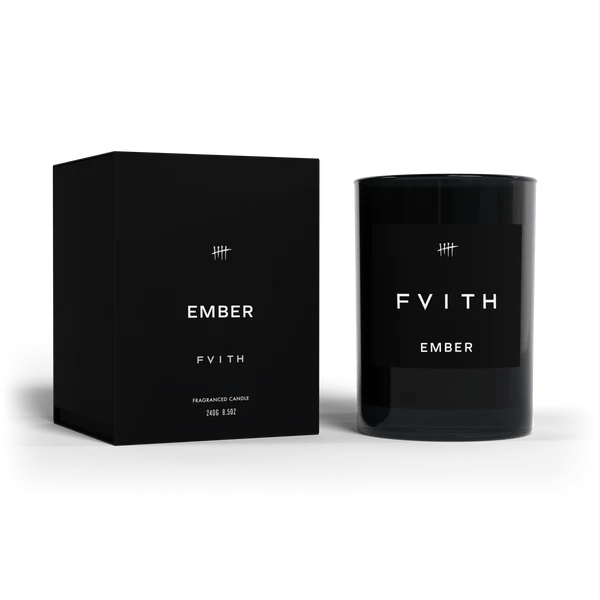 Ember Large HandPoured Scented Black Candle FVITH