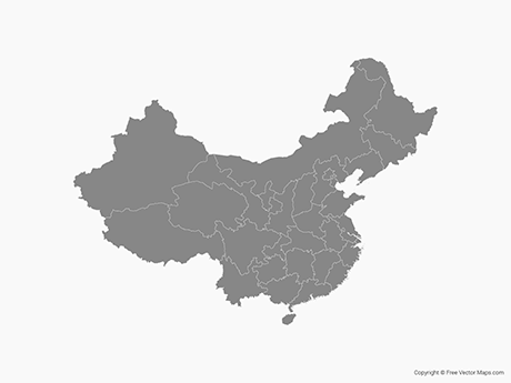 Printable Maps of China | Free Vector Maps