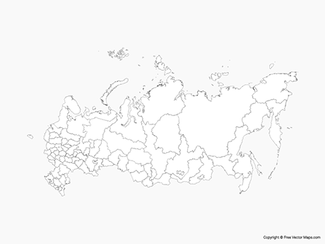Printable Maps of Russia | Free Vector Maps