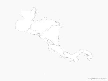 Blank Central America Map With Countries