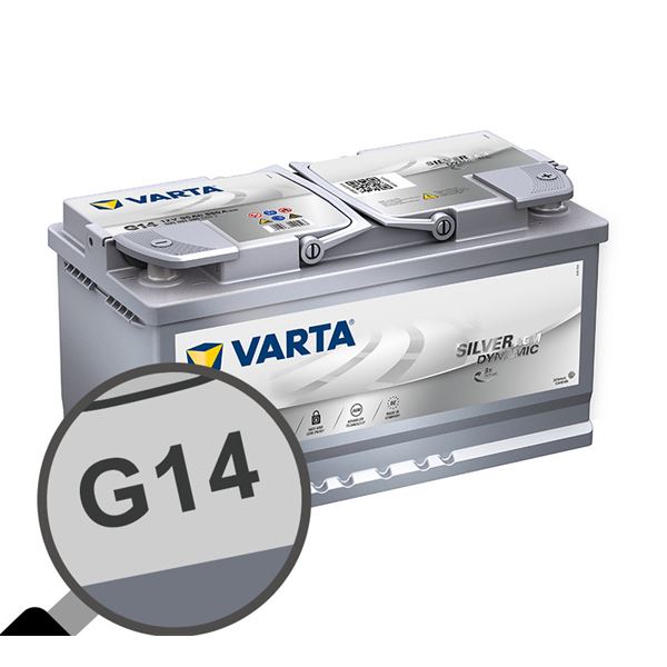 Batterie voiture Varta Start&Stop AGM G14 95Ah / 850A 12V Feu Vert
