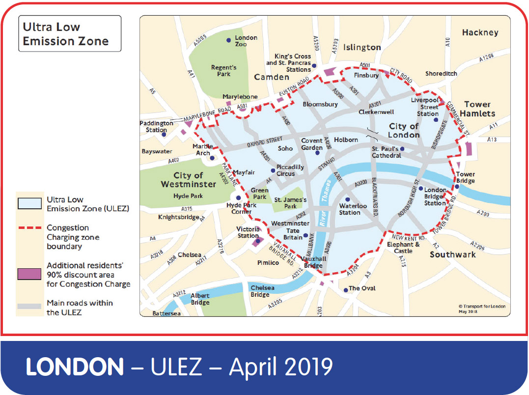 Clean Air London Map Clean Air Zones. How they will affect you and your fleet Farnborough