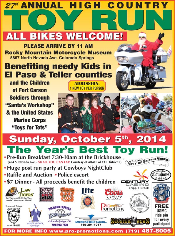 27th annual High Country Toy Run