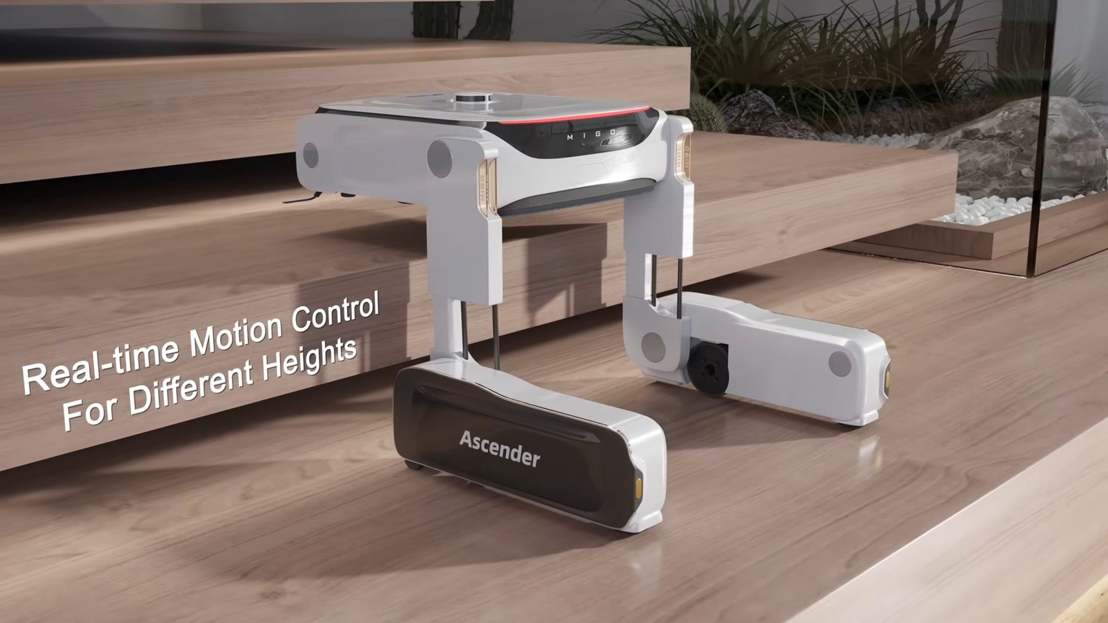 Robot vacuum cleaner Ascender from Migo Robotics can also climb the