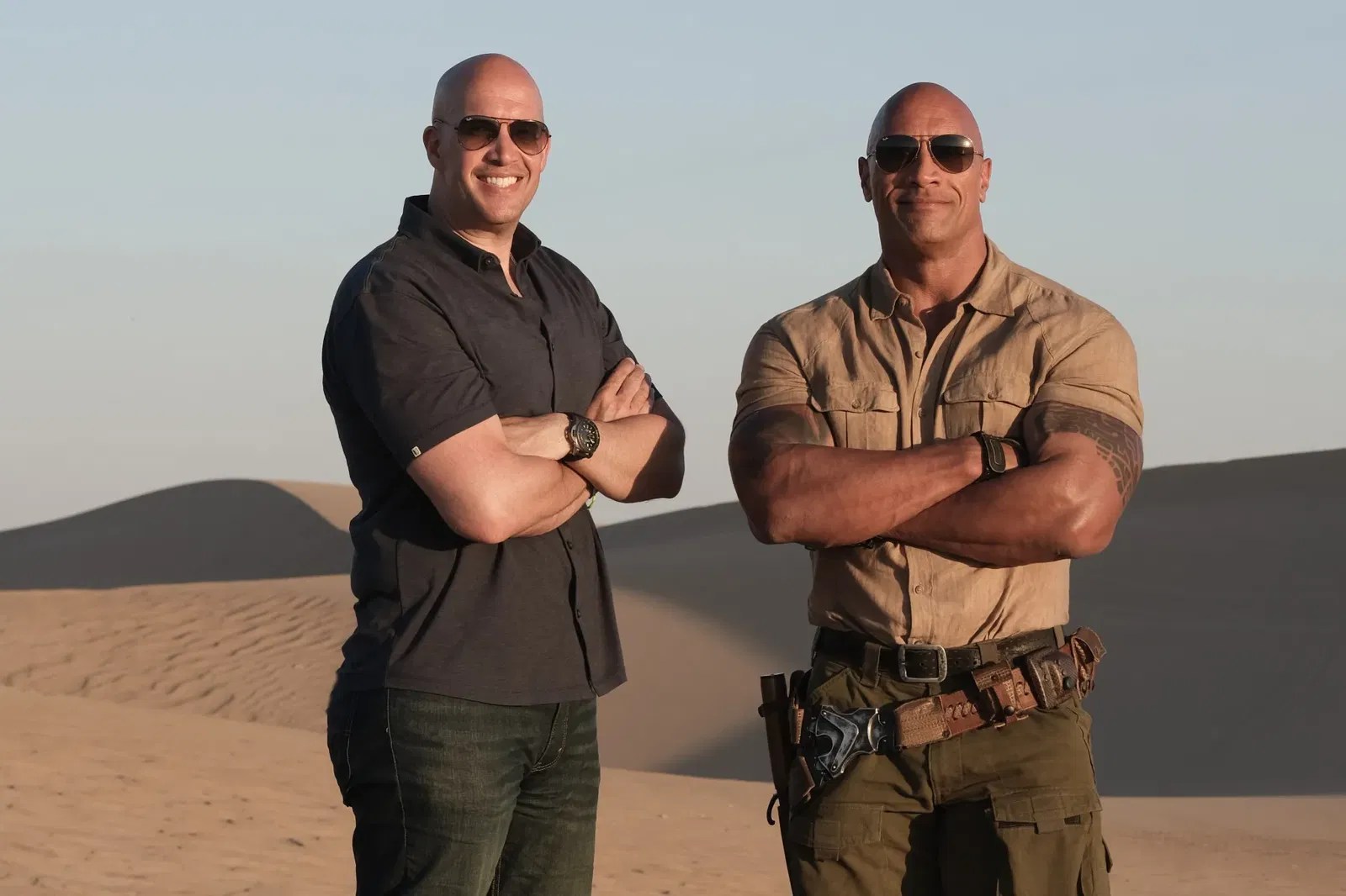 Hiram Garcia and Dwayne Johnson