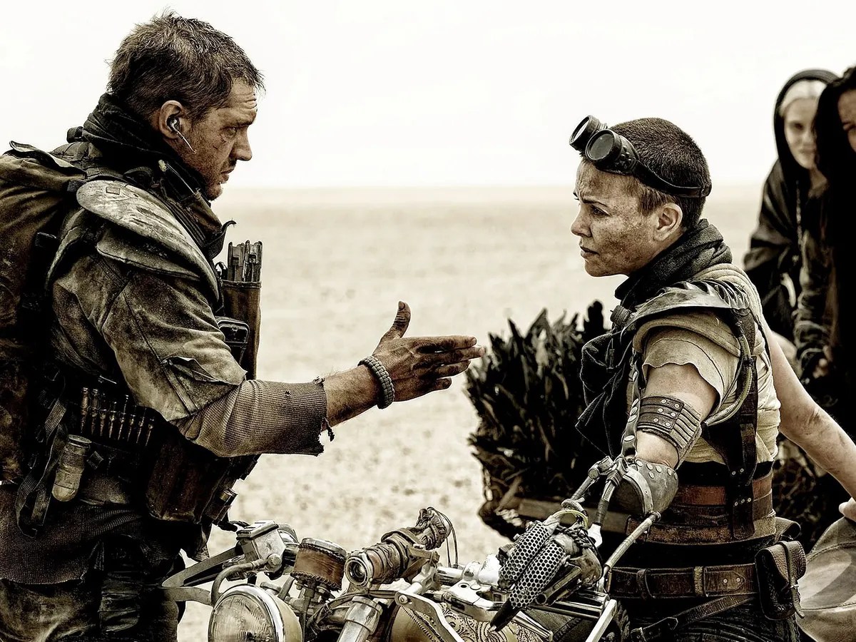 Charlize Theron and Tom Hardy in Mad Max: Fury Road