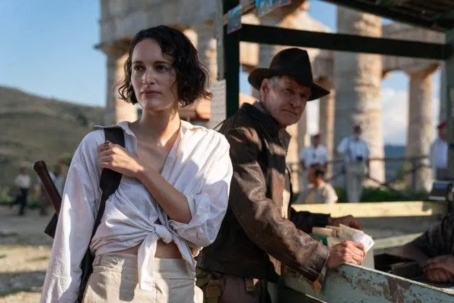 Phoebe Waller-Bridge and Harrison Ford in Indiana Jones 5