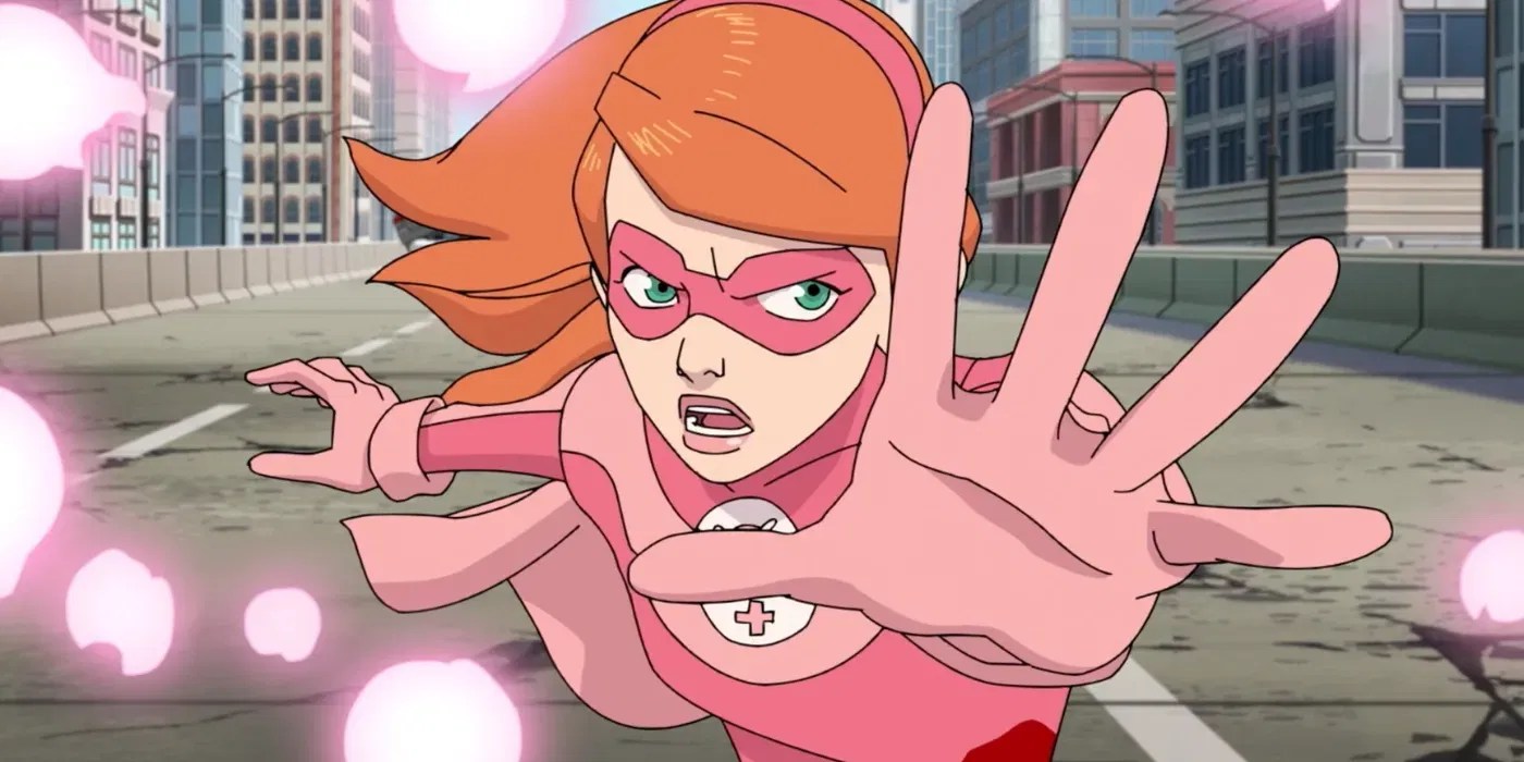 Aria Kane and Jazlyn Ione voice young Samantha/Atom Eve in Invincible Atom Eve