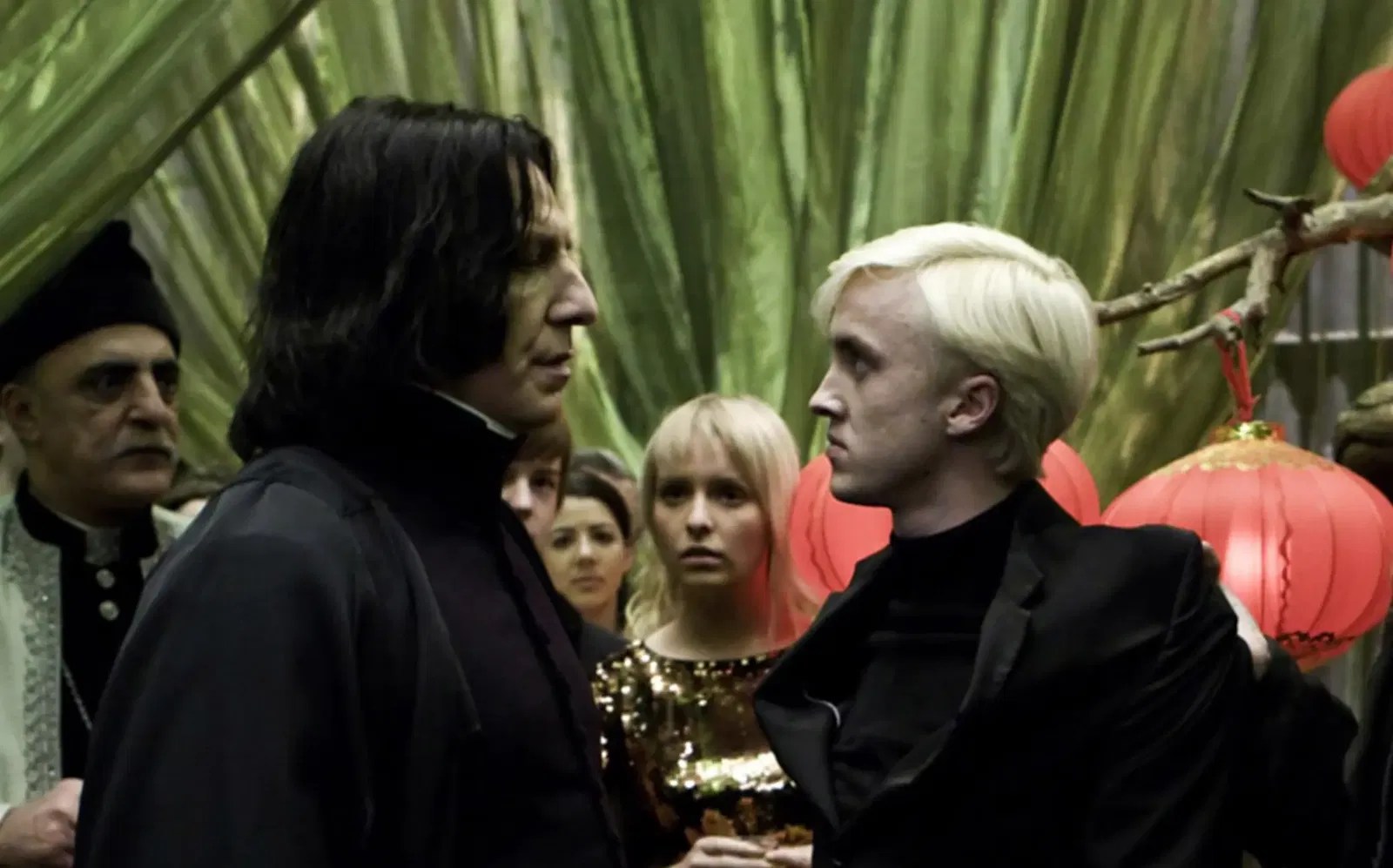 Alan Rickman and Tom Felton