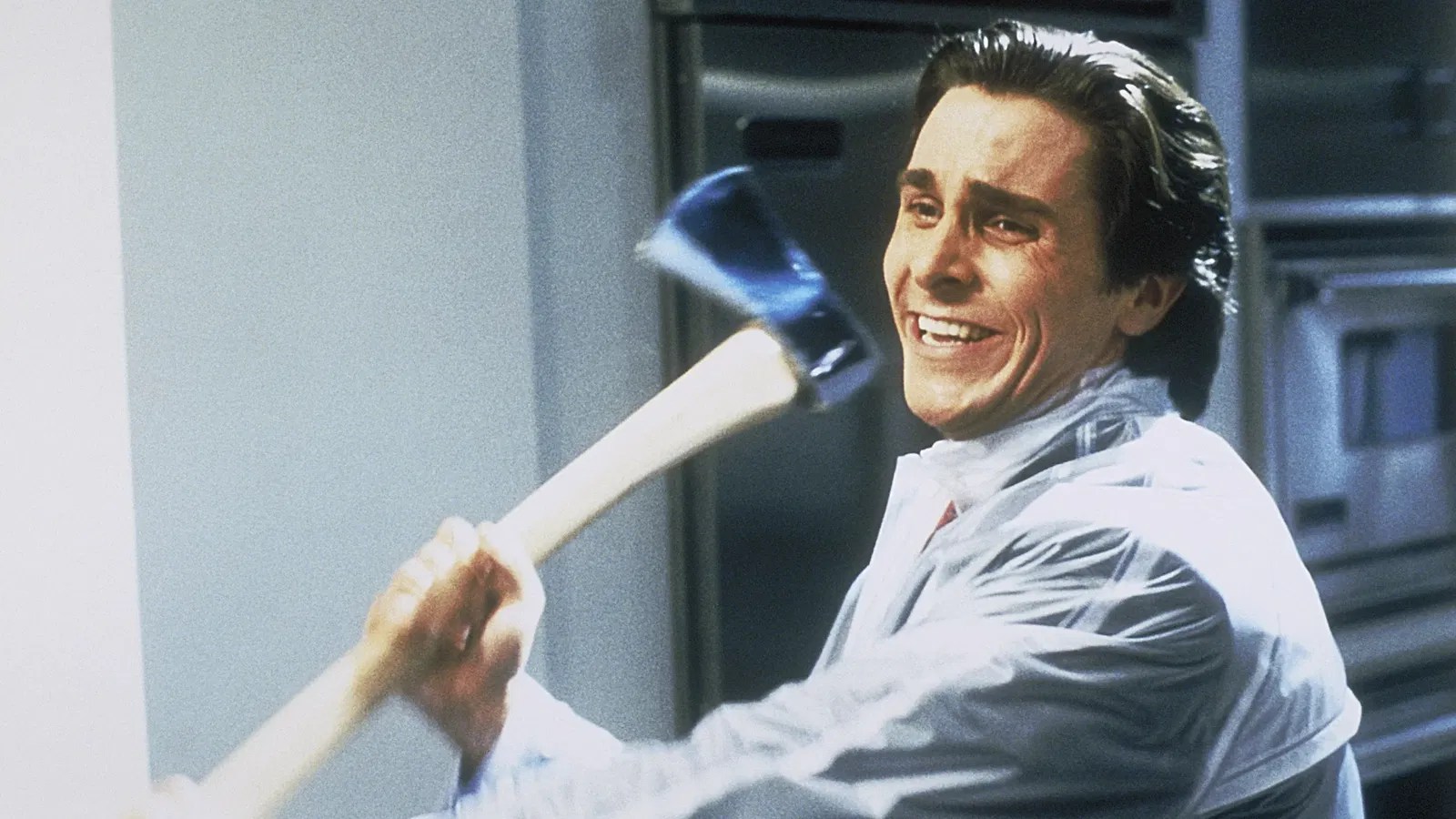Christian Bale in a still from American Psycho