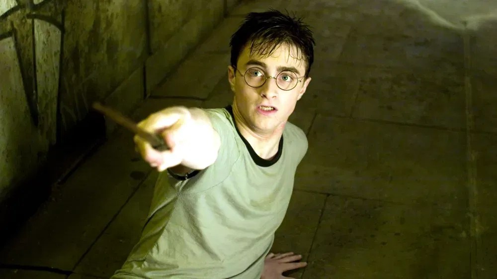Daniel Radcliffe as Harry Potter from the film franchise