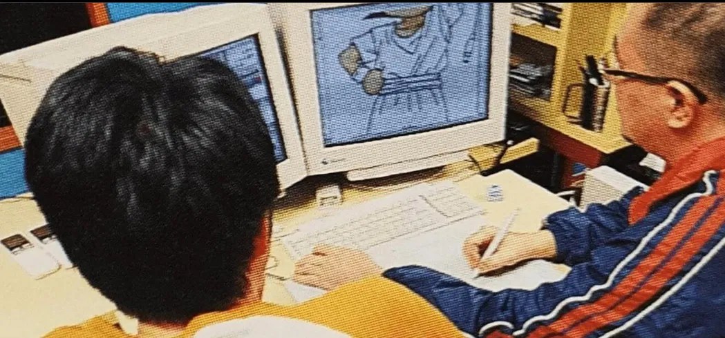 Eiichiro Oda and Akira Toriyama in 2002