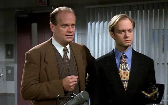 Kelsey Grammer and David Hyde Pierce in Fraser