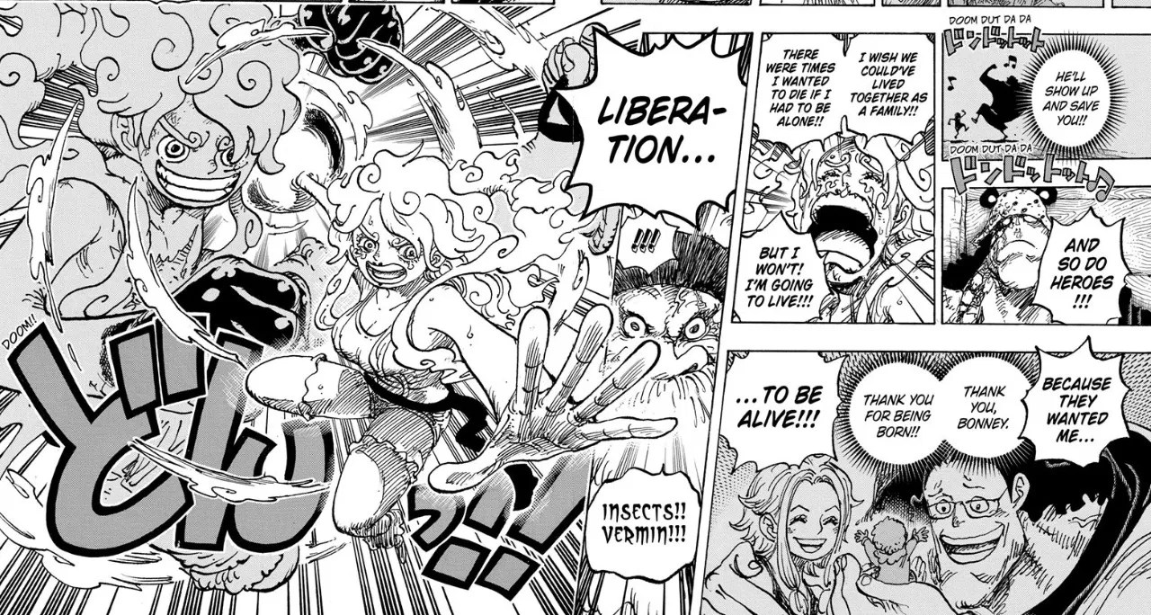 Bonney and Luffy Punching Saturn | Viz Media