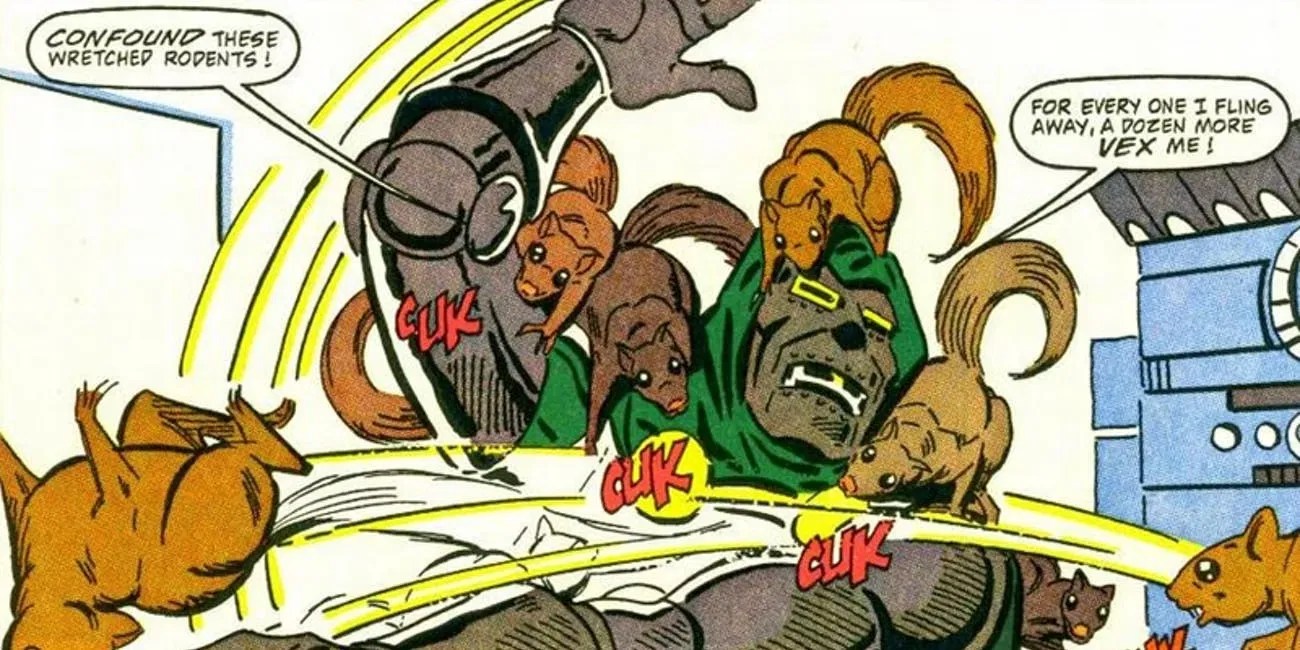 Squirrels attacking Doctor Doom in Marvel Super-Heroes vol. 2 | Credits: Marvel Comics