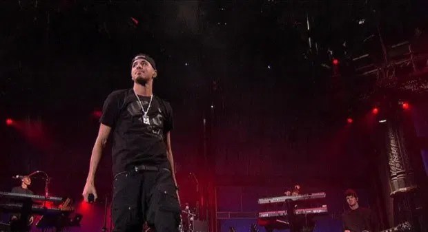 J. Cole performs She Knows live on the Late Show With David Letterman.