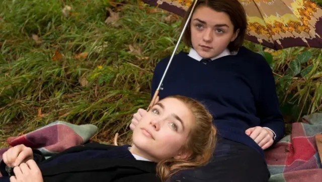 Florence Pugh and Maisie Williams in a still from The Falling - 2014