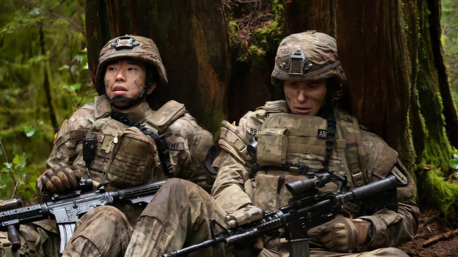 Daniel Jun and Chase Stokes in Valiant One (2025) | Image via Briarcliff Entertainment