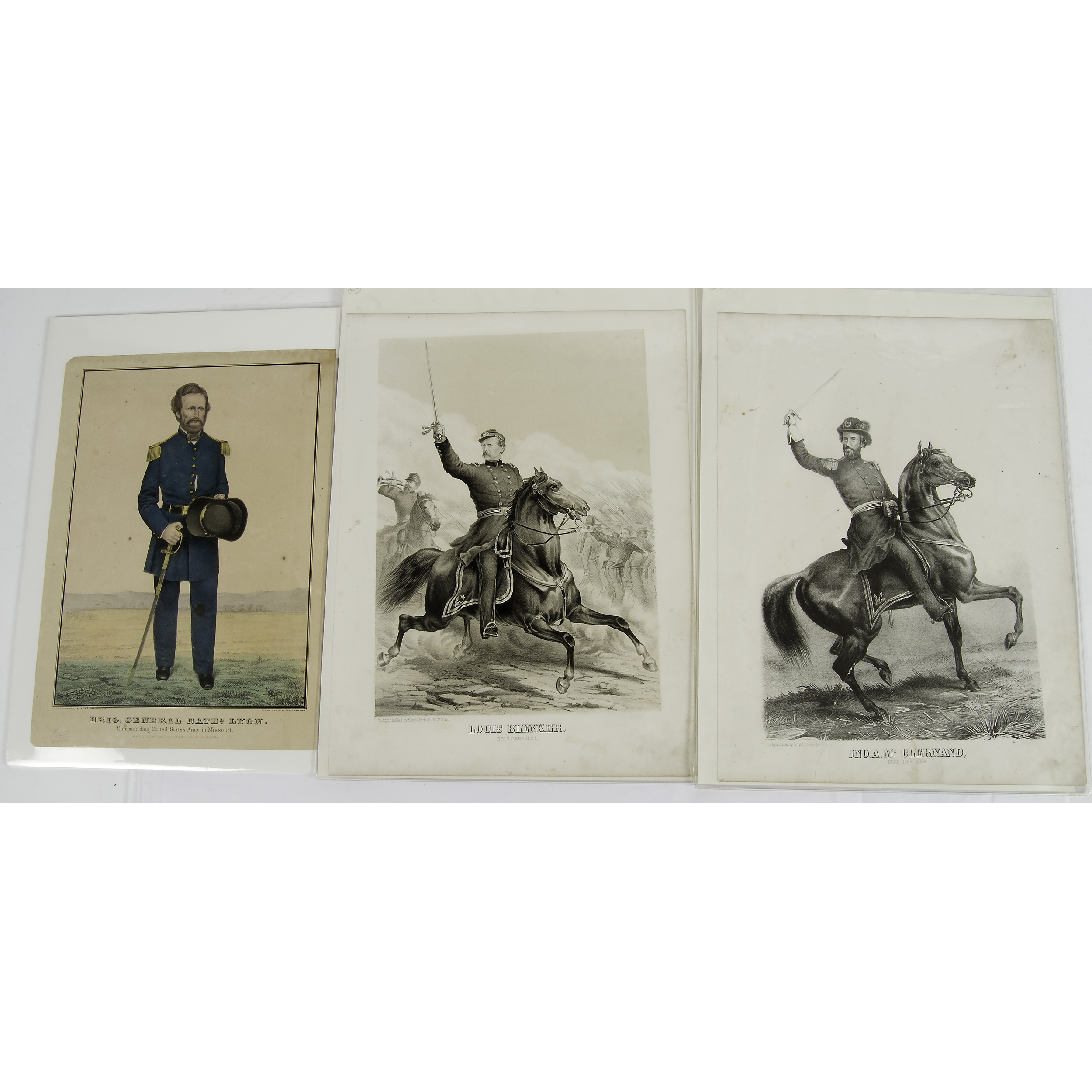 Lithographs of Civil War Officers Plus, Lot of 9 Cowan's Auction
