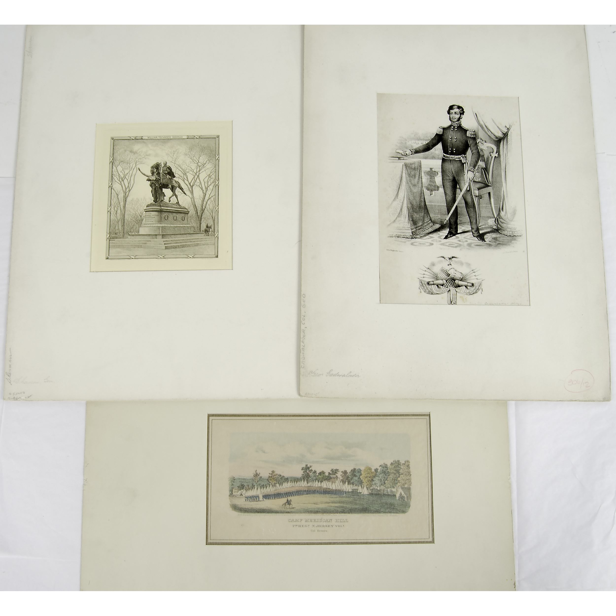 Lithographs of Civil War Officers Plus, Lot of 9 Cowan's Auction