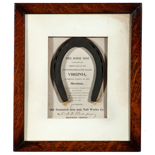 Confederate Ram, CSS Virginia, FullSized Horseshoe Relic Cowan's