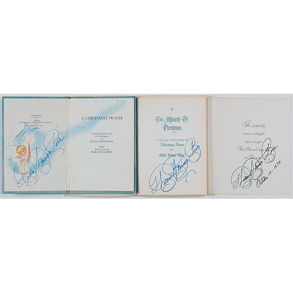 helen steiner rice calendar 2023 Inspirational Writer & Poet, Helen Steiner Rice, Collection of Signed