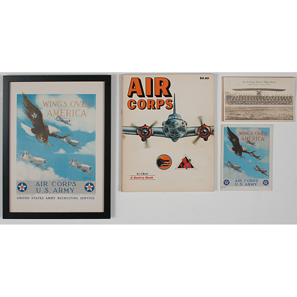 Wings Over America WWII US Army Air Corps Recruiting Poster Plus