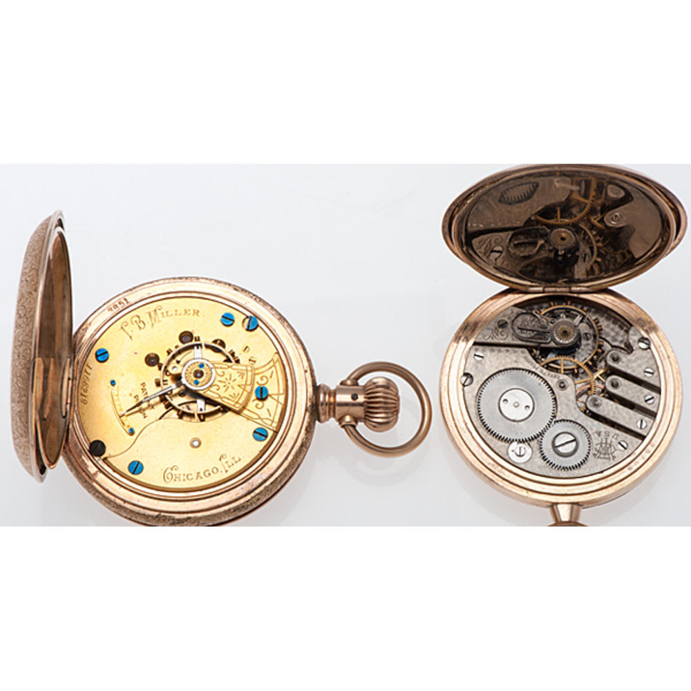 J.B. Miller and Trenton Watch Co. Hunter Case Pocket Watches Cowan's