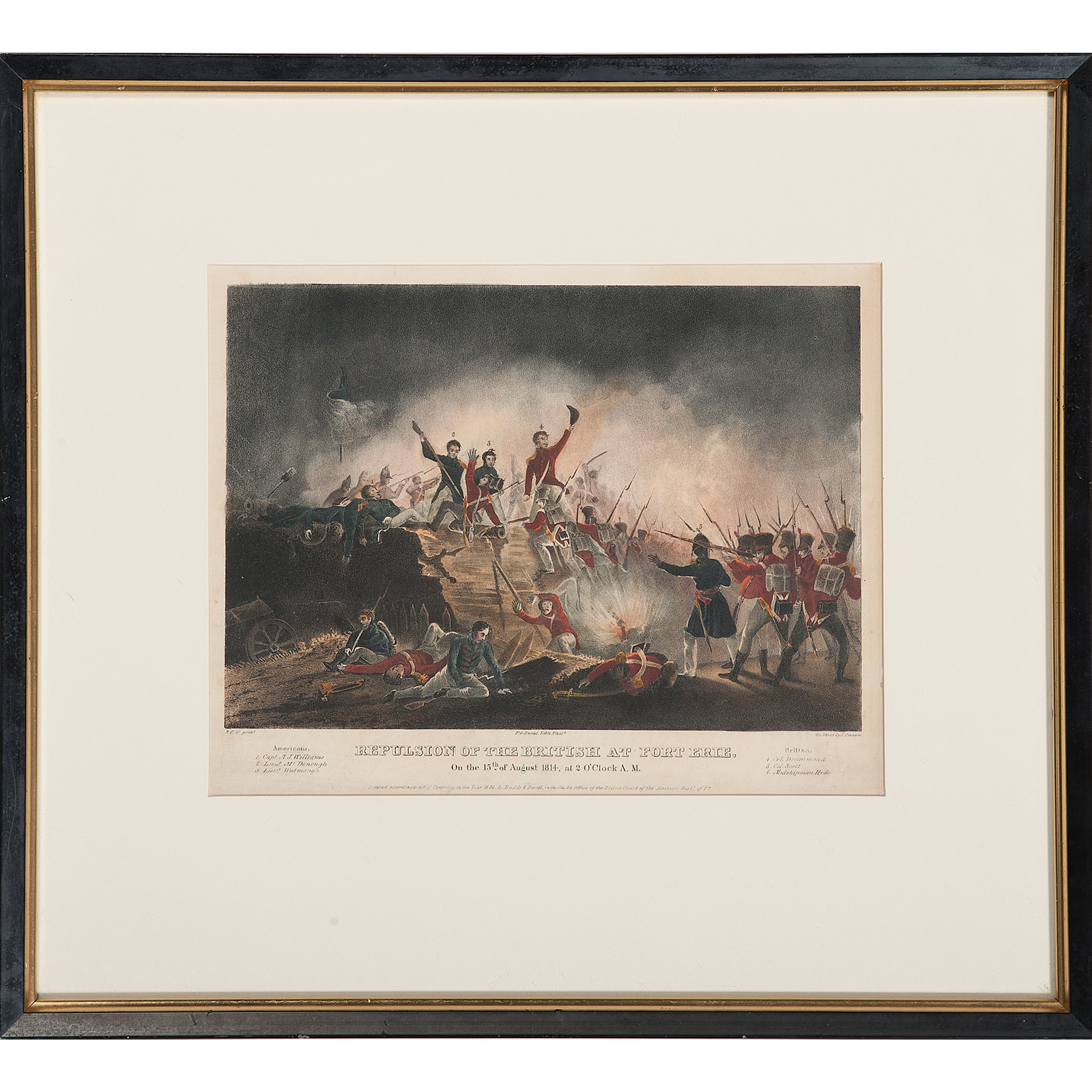 Repulsion of the British at Fort Erie, War of 1812 Lithograph Cowan's