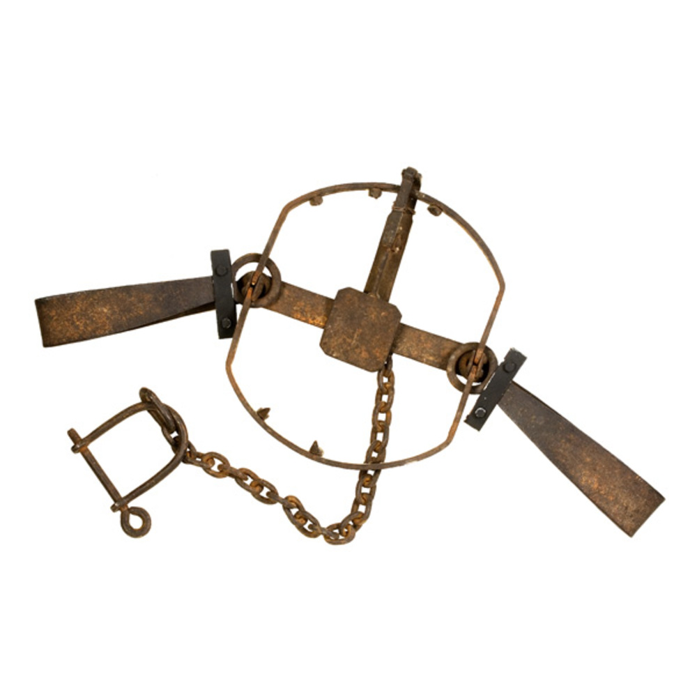 Wrought Iron Wolf Bear Trap Cowan S Auction House The Midwest S 49707