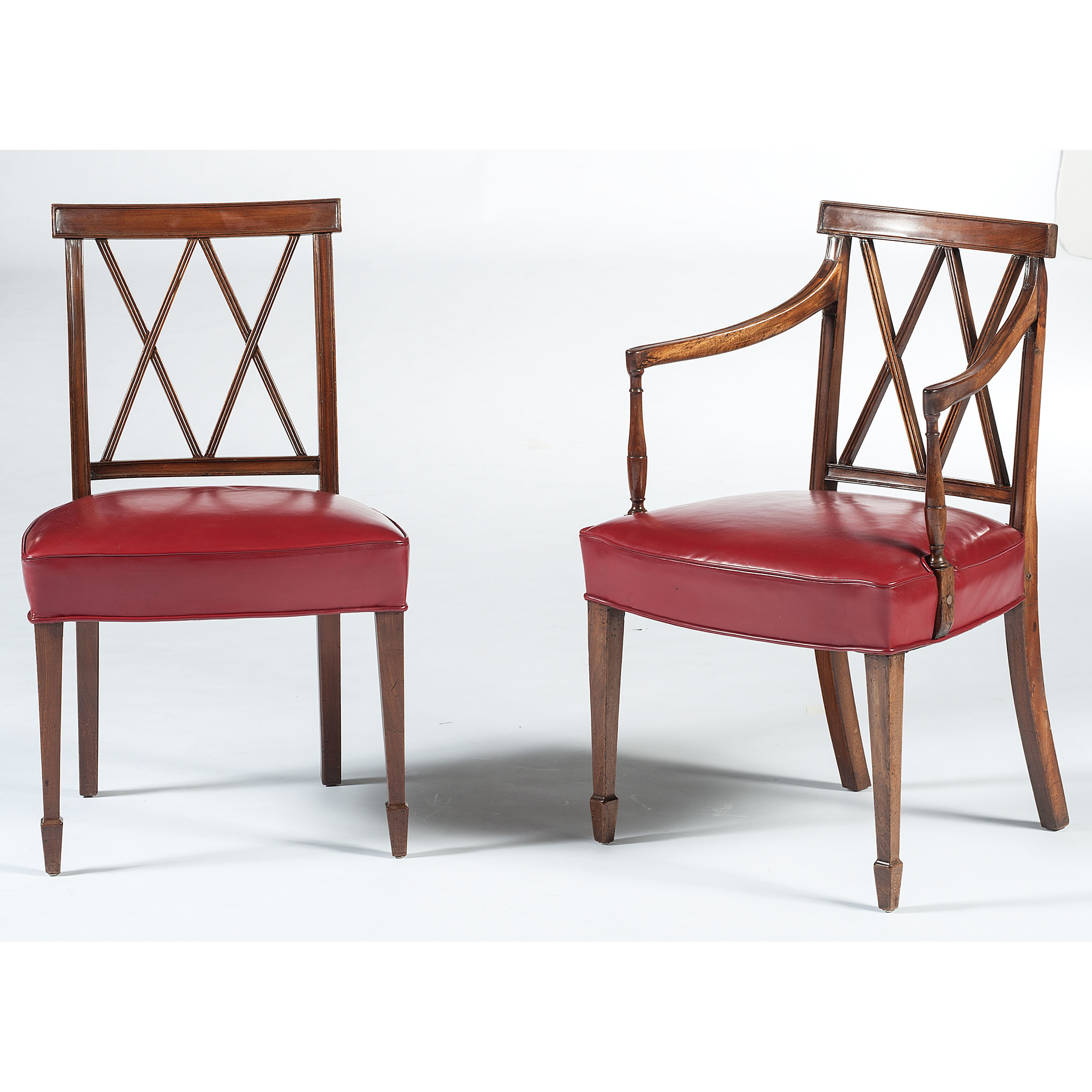 English Hepplewhite Dining Chairs by Stair & Co. New York Cowan's